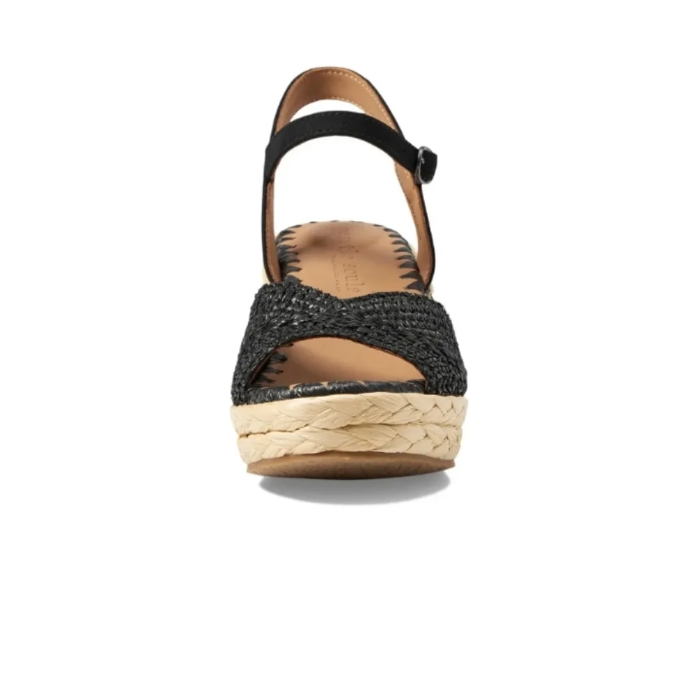 Gentle Souls Kenneth Cole Nomi Raffia Open Toe 3 1/2" Cork Wedge Size 7.5 NWT - Picture 2 of 8